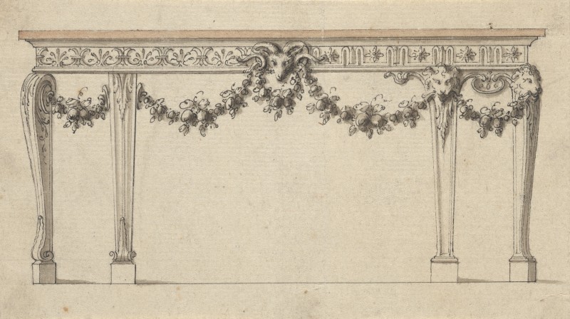 2. Design for a table - almost certainly by Thomas Chippendale Snr. Courtesy of the Chippendale Society.
