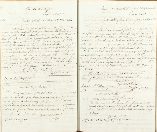 The letter book of the predecessor practice of Messrs. Wren & Airey, April 1791-March 1799.