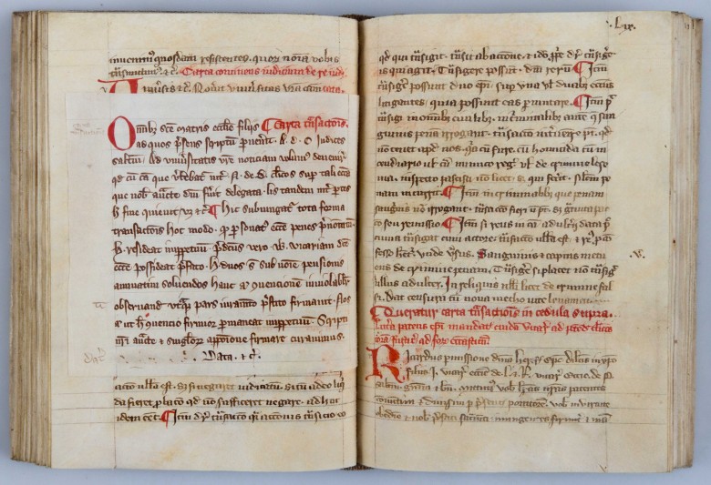 Formulary of Reading Abbey, mid-14th century. FNL grant 2012. Image courtesy of Berkshire Record Office.