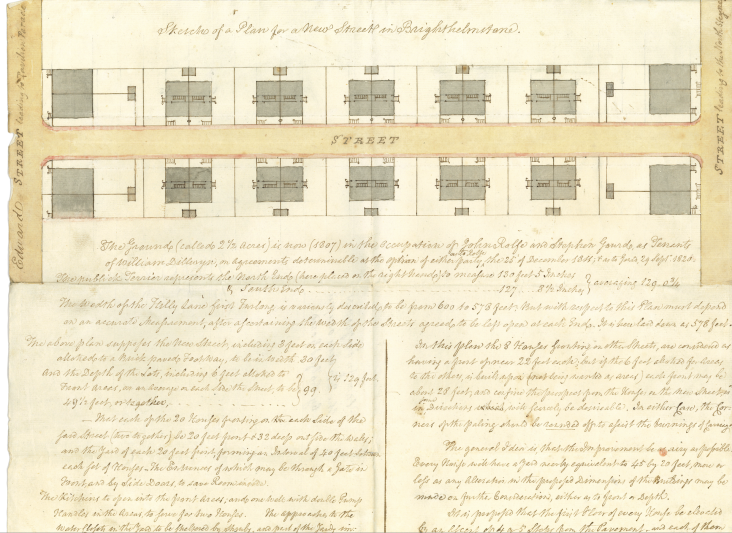 Sketch plan for a new street in Brighton [William Street], 1807