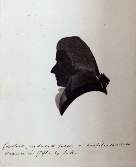 Silhouette of William Cowper, 1791. Image courtesy of the Cowper and Newton Museum.