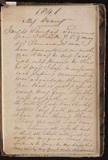 The first page of the diary. Courtesy of West Sussex Record Office.