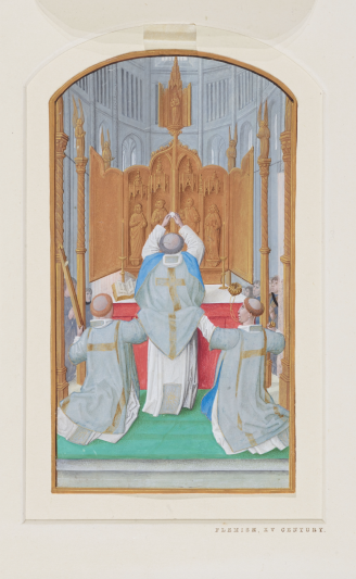 Miniature representing the Elevation of the Host.