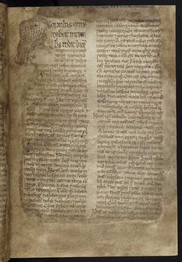 Book of Lismore - the beginning of the Life of Patrick, Beatha Phádraig, folio 42r
