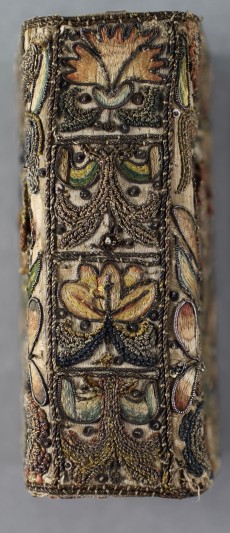 Images of the wonderful embroidered binding, 17th century. Courtesy of Durham University Library.