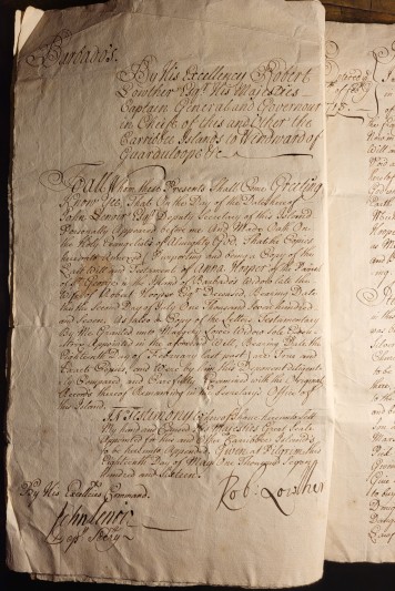 Exemplification of the will of Anna Hooper, 1707.