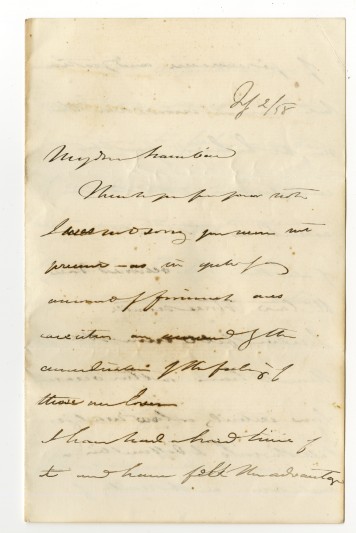 First page of the letter.