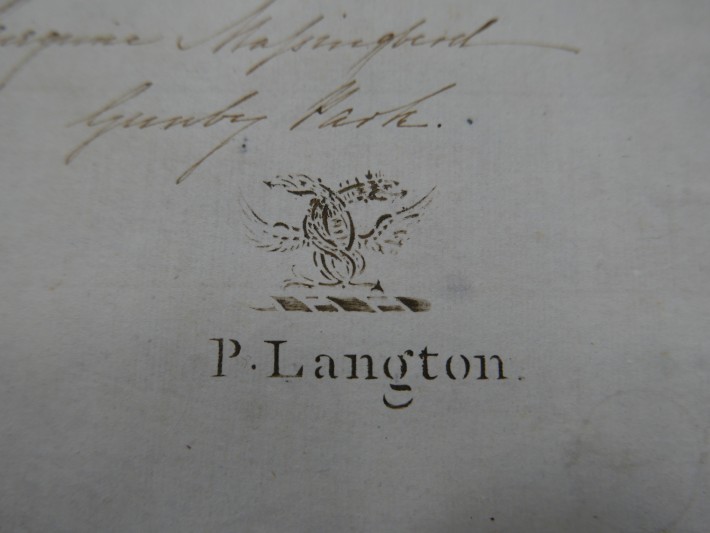 The early Langton stencil and a later Massingberd signature
