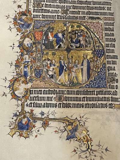 An exquisite historiated initial.