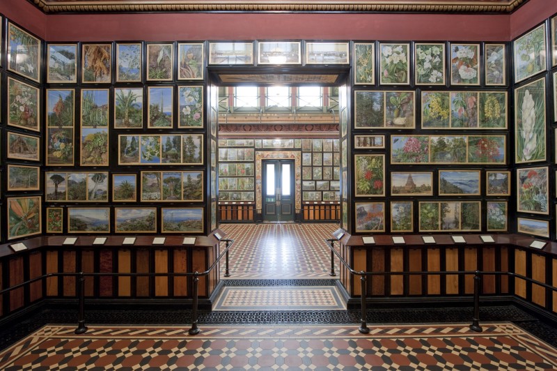 Interior of Marianne North gallery at Kew.