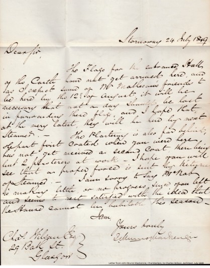 First page of the letter.