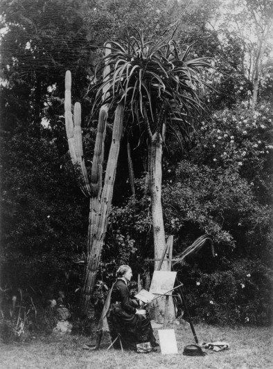 Marianne North, botanical artist, pictured here in Grahamstown, South Africa circa 1883