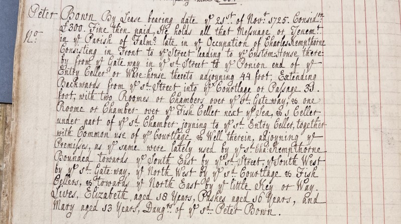 Extract relating to Peter Brown. 