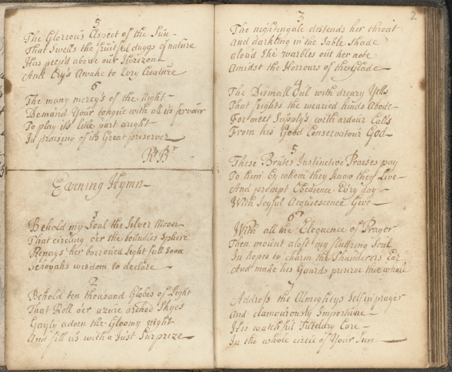Robert Blair’s “Evening Hymn”. 