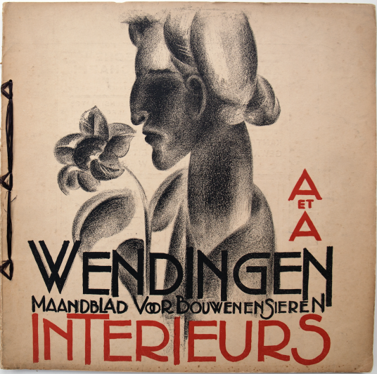Wendingen 8-2 1927, Interiors. Cover lithograph by Otto B. de Kat.