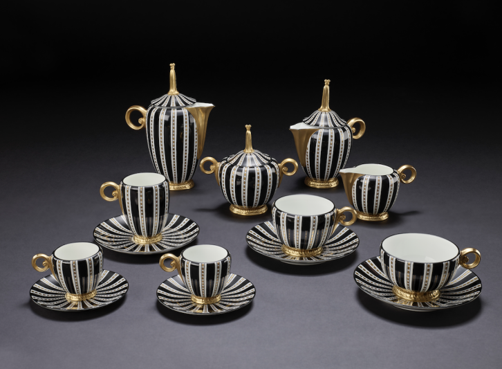 Tea and coffee set, ‘Campanula’ shape, c. 1923, designed by Paul Follot for Wedgwood. 
