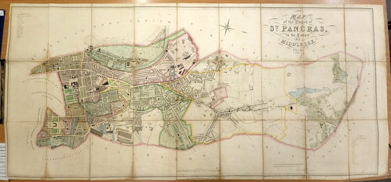 Map of St Pancras, 1854.  Courtesy of Camden Archives. Map of St Pancras, 1854.