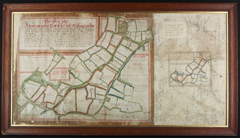 Map of Beckingham estates in Tolleshunt D’Arcy and Tolleshunt Major in Essex by John Walker, 1616 Courtesy of Essex Record Office.