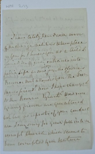 Undated poison pen letter to Wegg-Prosser. Images courtesy of Pusey House.