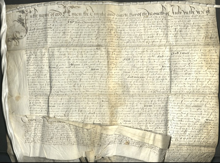 Will of Sir John Champneys.
