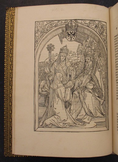 Durer's woodcut from Opera Hrosvite illustris virginis. Image: Cambridge University Library.