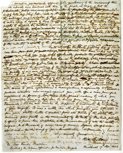 Letter to Van der Maeren. Image courtesy of West Sussex Record Office.