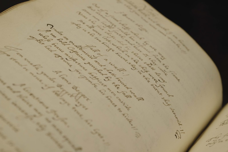 Detail from the ‘Melford Hall Manuscript’ of John Donne poetry (Egerton MS 3884). Courtesy of the British Library Board.