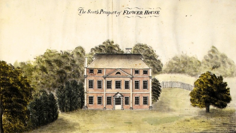 Flower House, Marden Park, Surrey by William Chapman 1761.  FNL grant 2011. Image courtesy of Surrey History Centre.