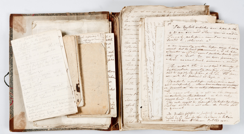 Papers of Thomas Manning. Image courtesy of the Royal Asiatic Society.